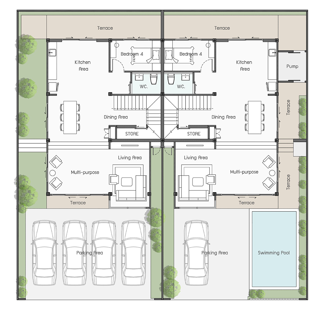 Leona Biz Home - 1st Floor Plan