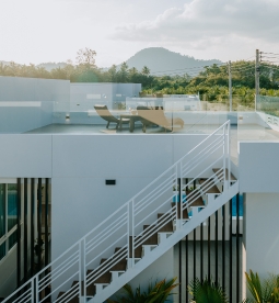 Relaxing in the pool villa